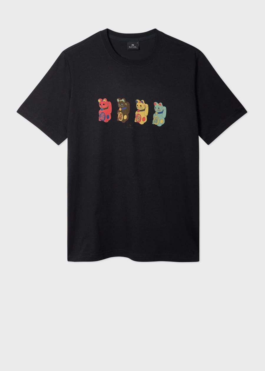 Paul Smith x Oasis - Black 'Signature Stripe' Logo T-Shirt
