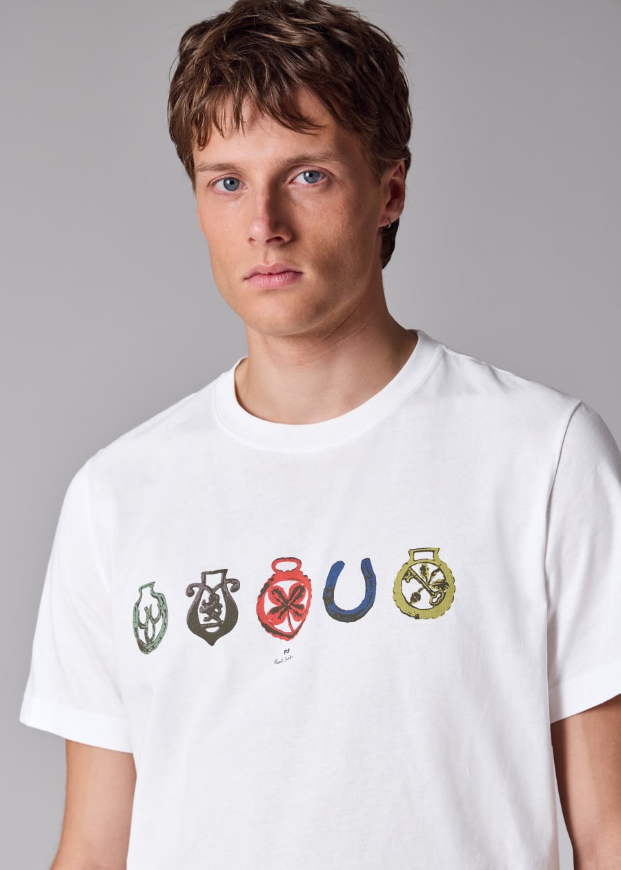 Paul Smith x Oasis - White Wristbands Print T-Shirt