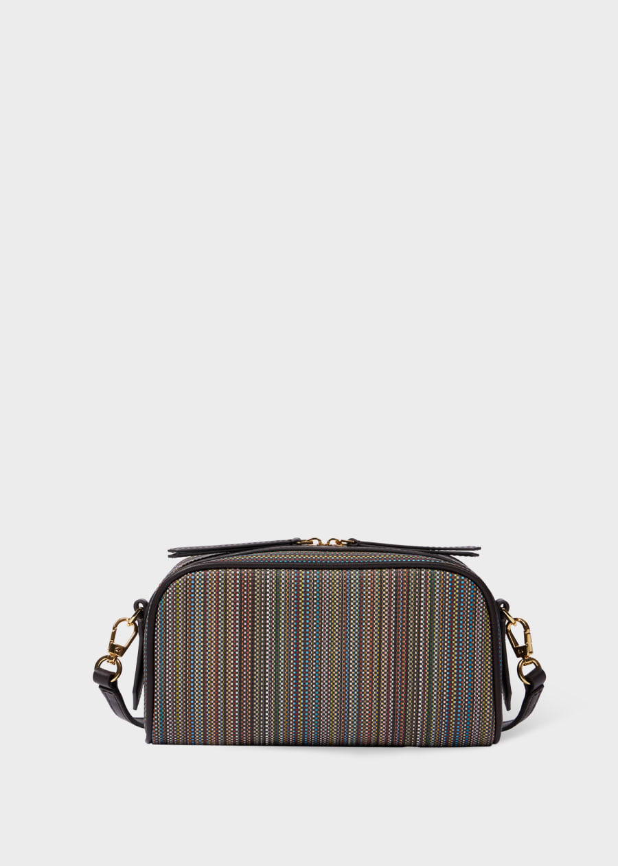 新品 Paul Smith ＆ WOVEN IN ENGLAND ベスト☆灰☆L Women's Top Handle 'Signature Stripe' Bag Paul Smith