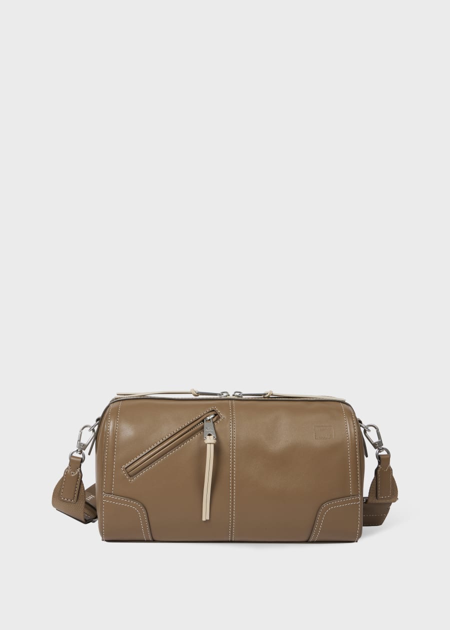 Olive Green Leather Flight Bag Paul Smith