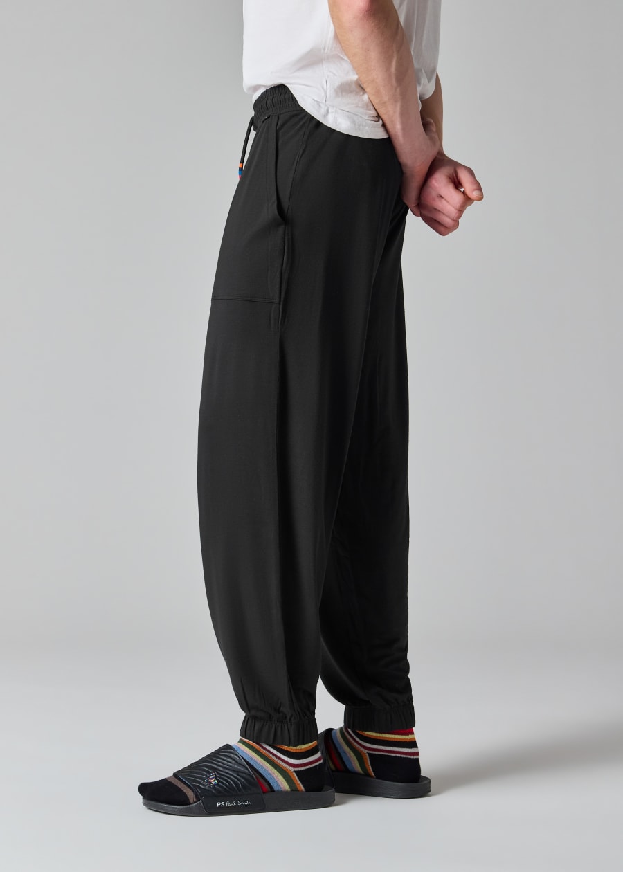 Men's Dark Navy Zebra Logo Cotton Sweatpants