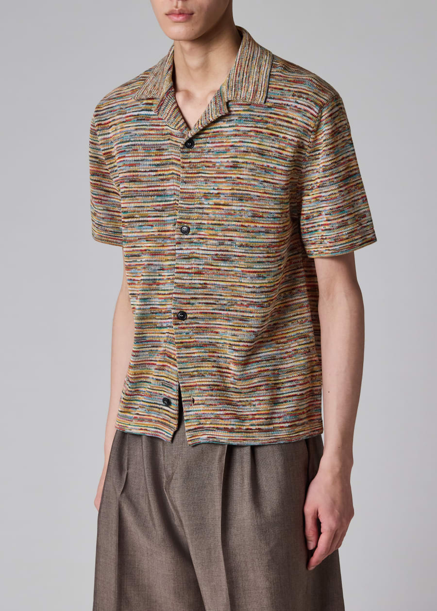Men's Orange 'Sunbleached Snaps' Poplin Shirt