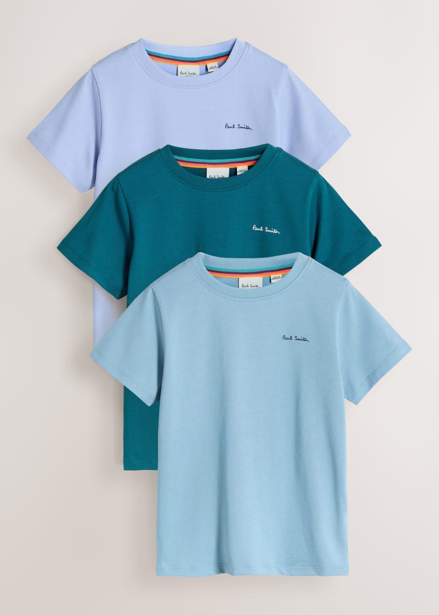 2-13 Years Orange, Teal & Yellow T-Shirts 3 Pack