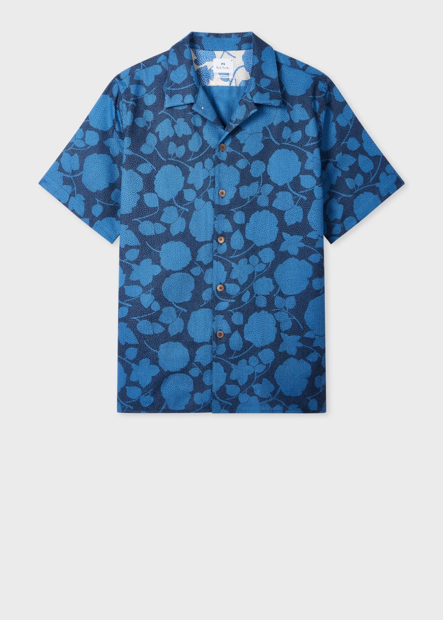 Men's Orange 'Sunbleached Snaps' Poplin Shirt