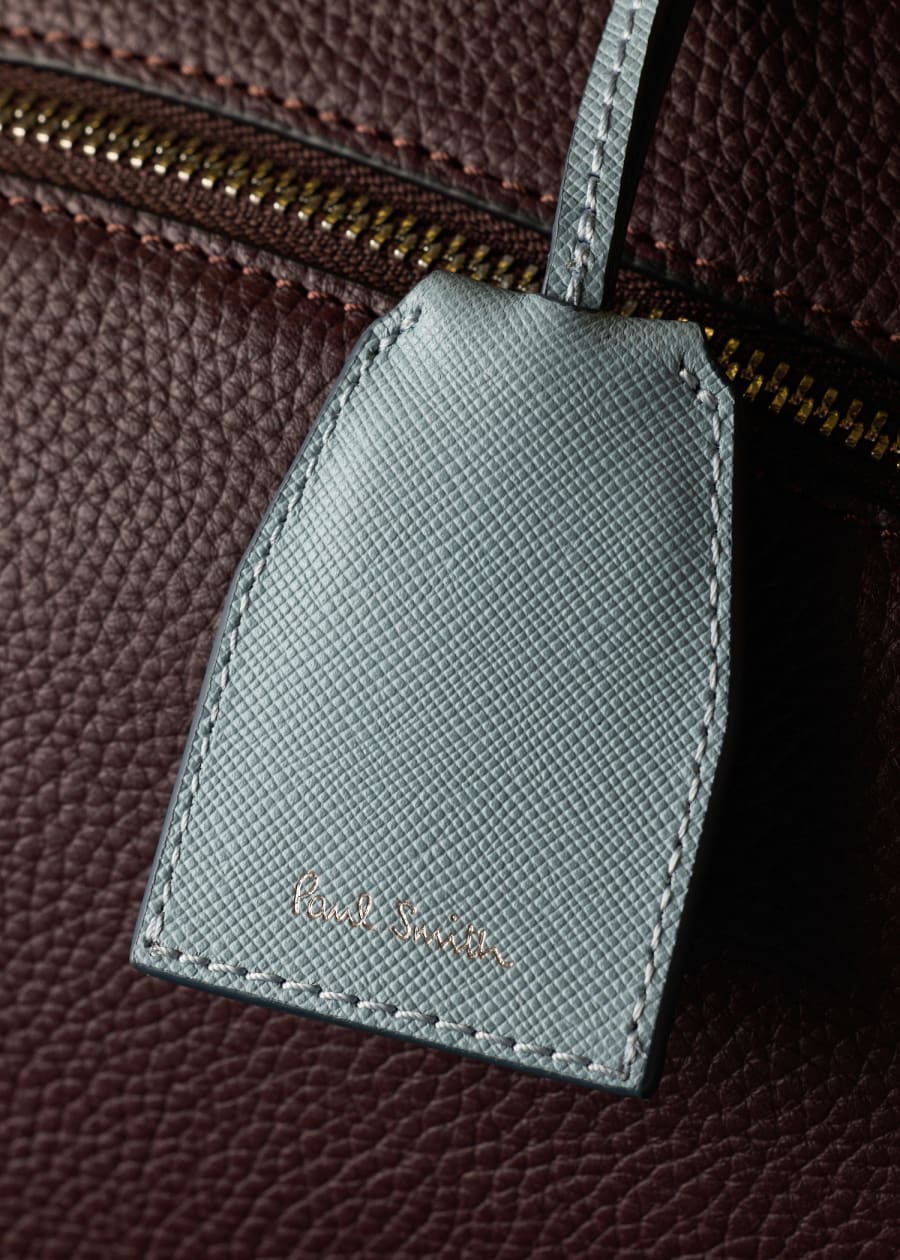 bryant retro stripe leather backpack Hammitt Cabana Blue Brushed Gold Medium Satchel Effortlessly go from workdays to weekends with this leather backpack The take-everywhere bag you’ve been