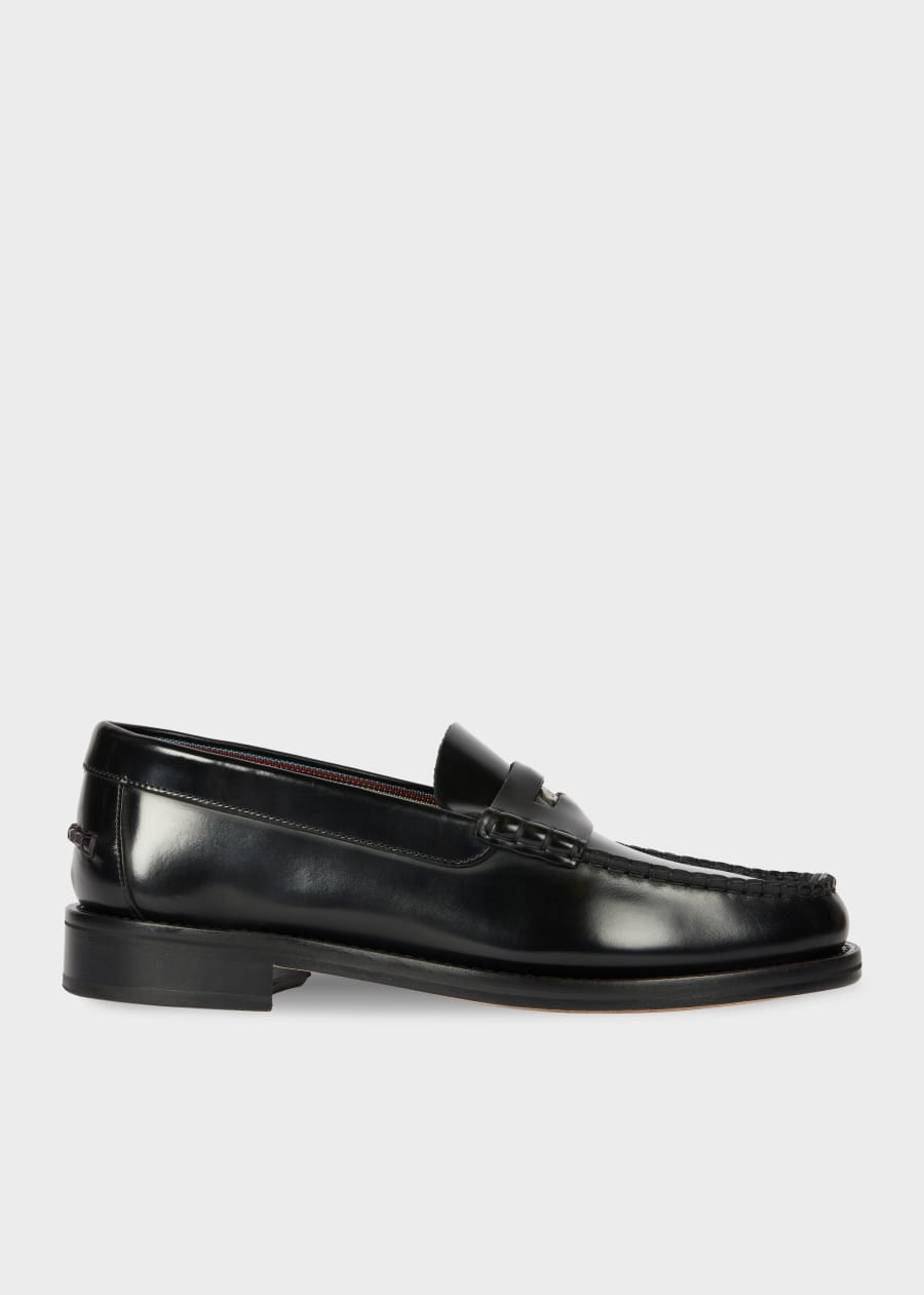 Men's Black Leather 'Pierce' Loafers