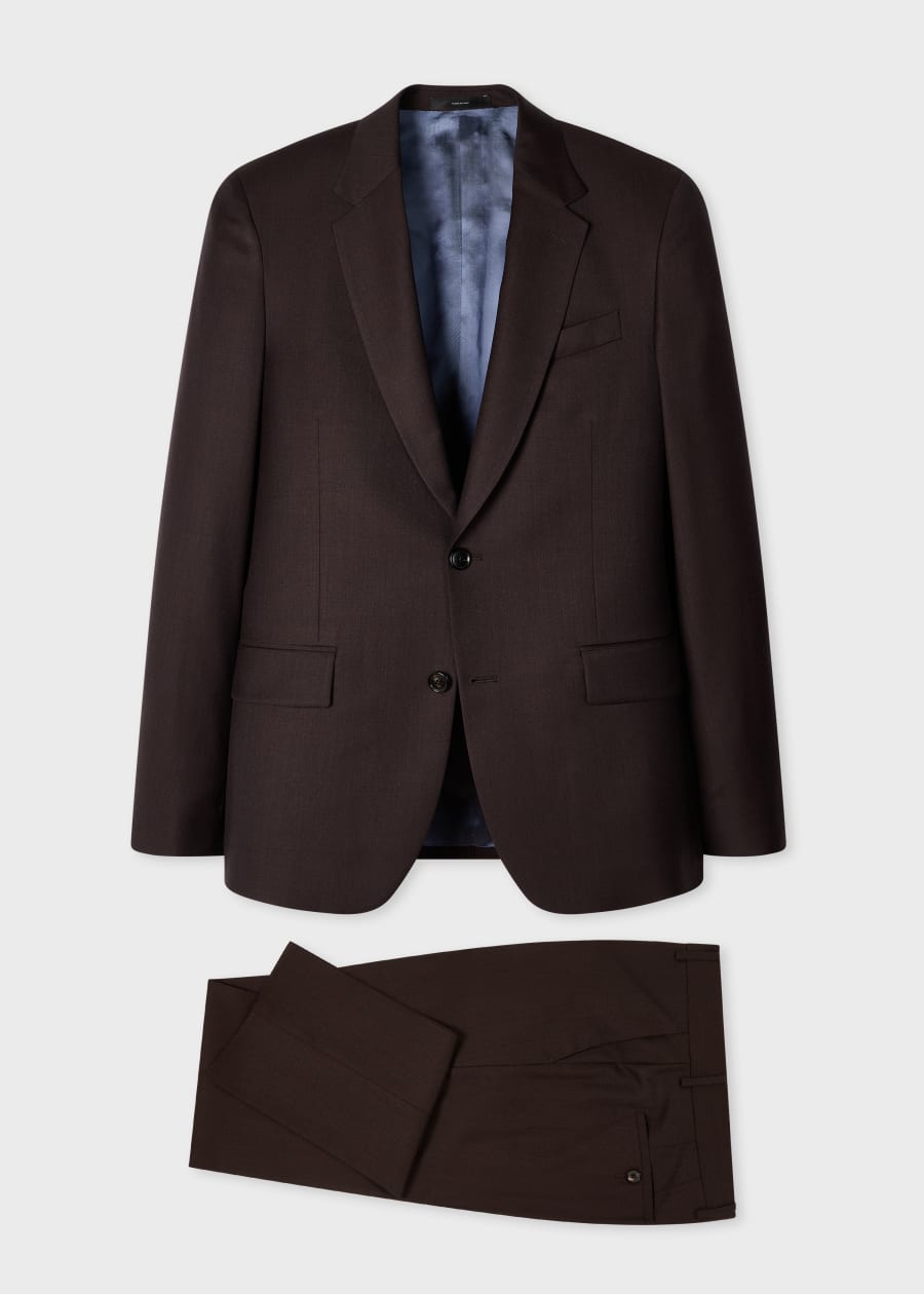 The Soho - Tailored-Fit Navy Check Wool Suit