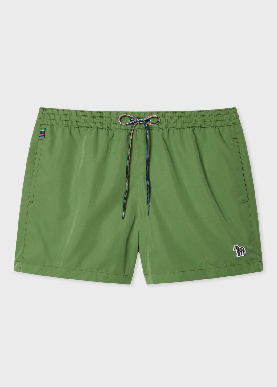 Men's Navy Blue Swim Shorts With 'Artist Stripe' Trim