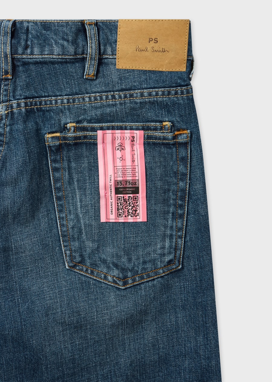 Men's Standard-Fit 'Crosshatch Stretch' Blue Over-Dye Jeans