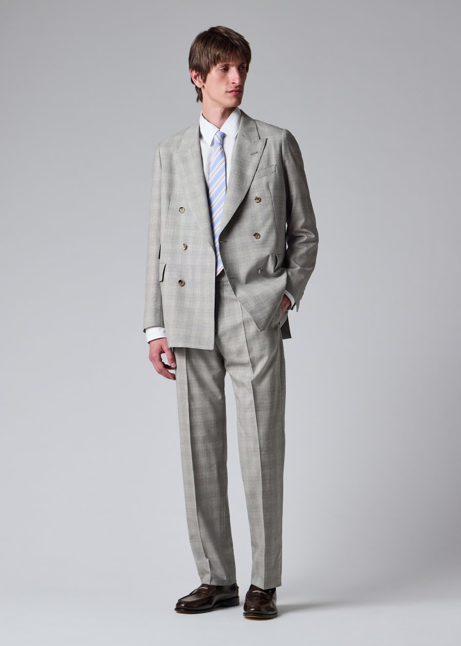 The Kensington - Light Blue Marl Overdyed Stretch-Wool Suit