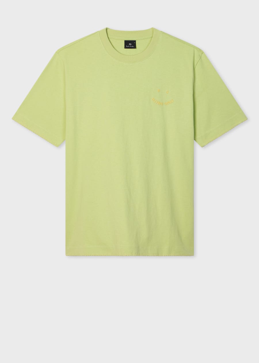 Men's Pale Yellow Organic Cotton Zebra Logo T-Shirt