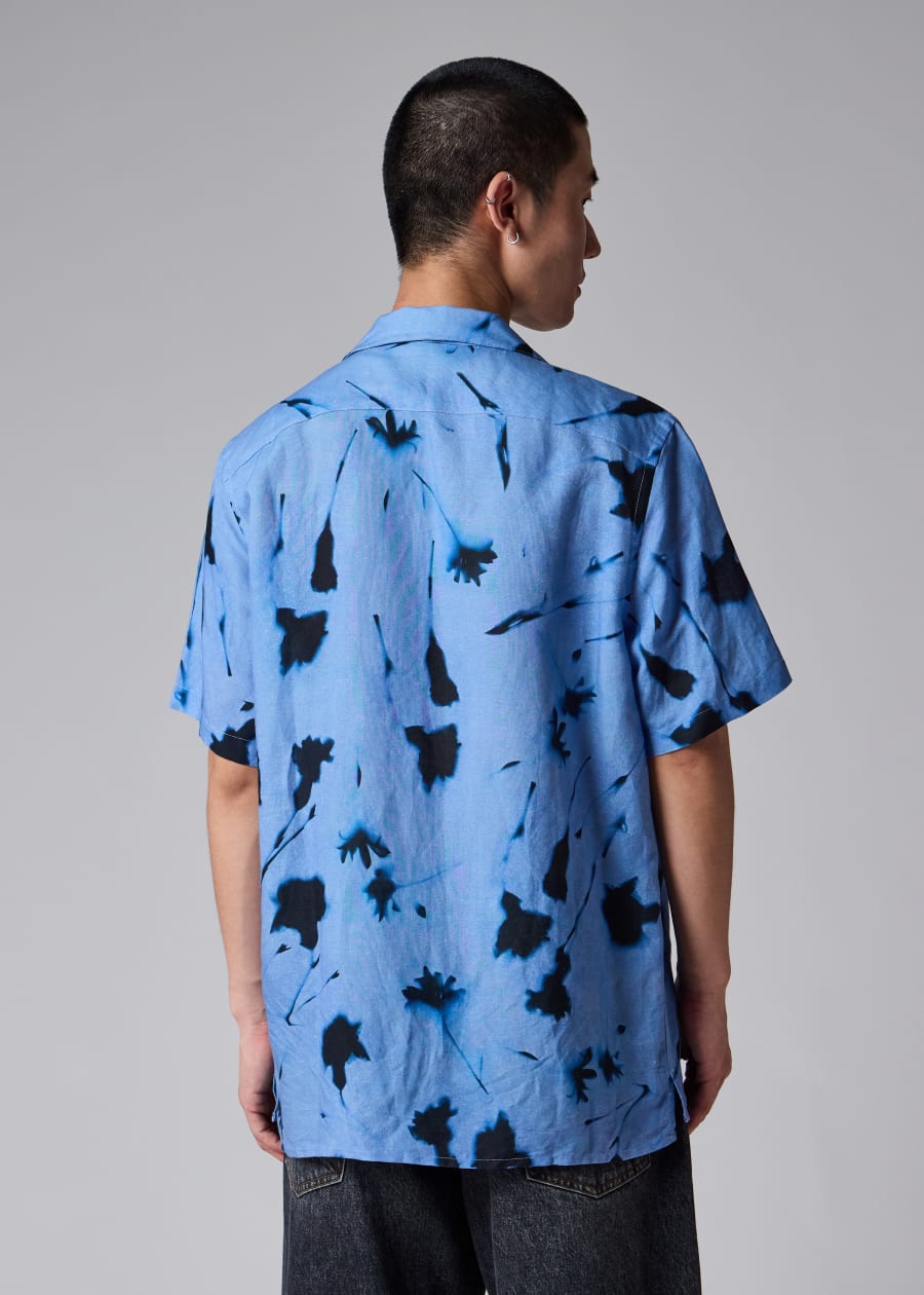 Men's 'Glitch Floral' Print Shirt