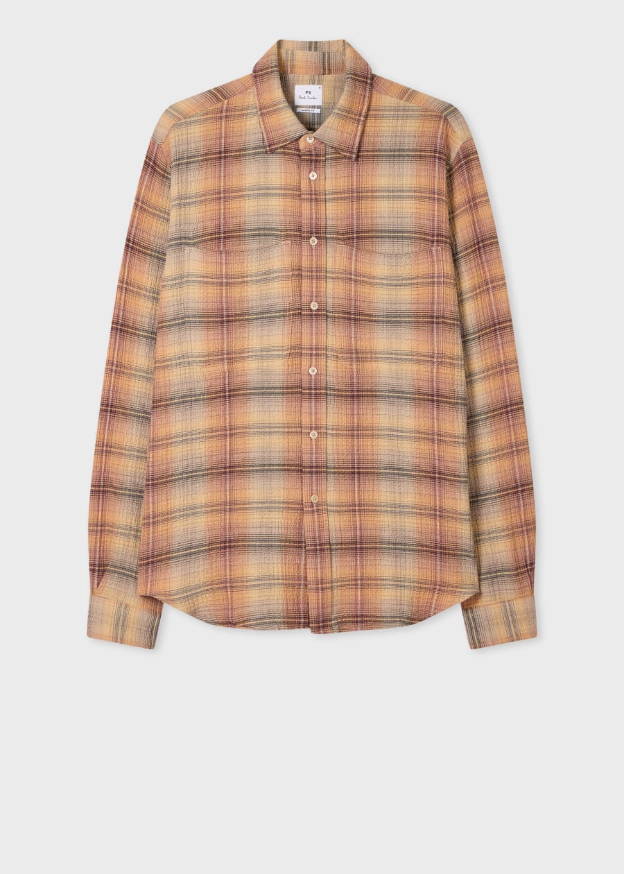 Blue Check Cotton Casual-Fit Shirt Paul Smith