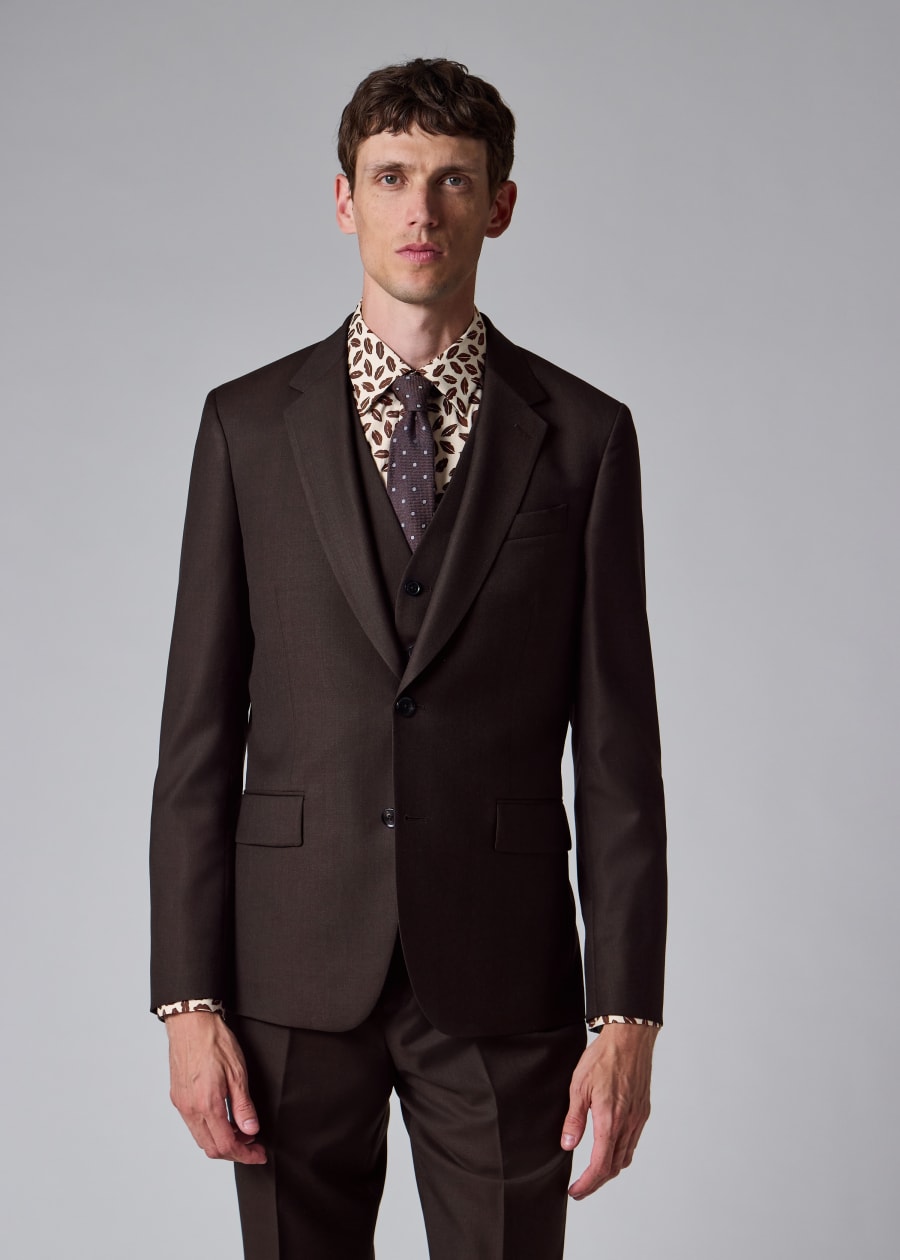 The Soho - Tailored-Fit Navy Sharkskin Suit