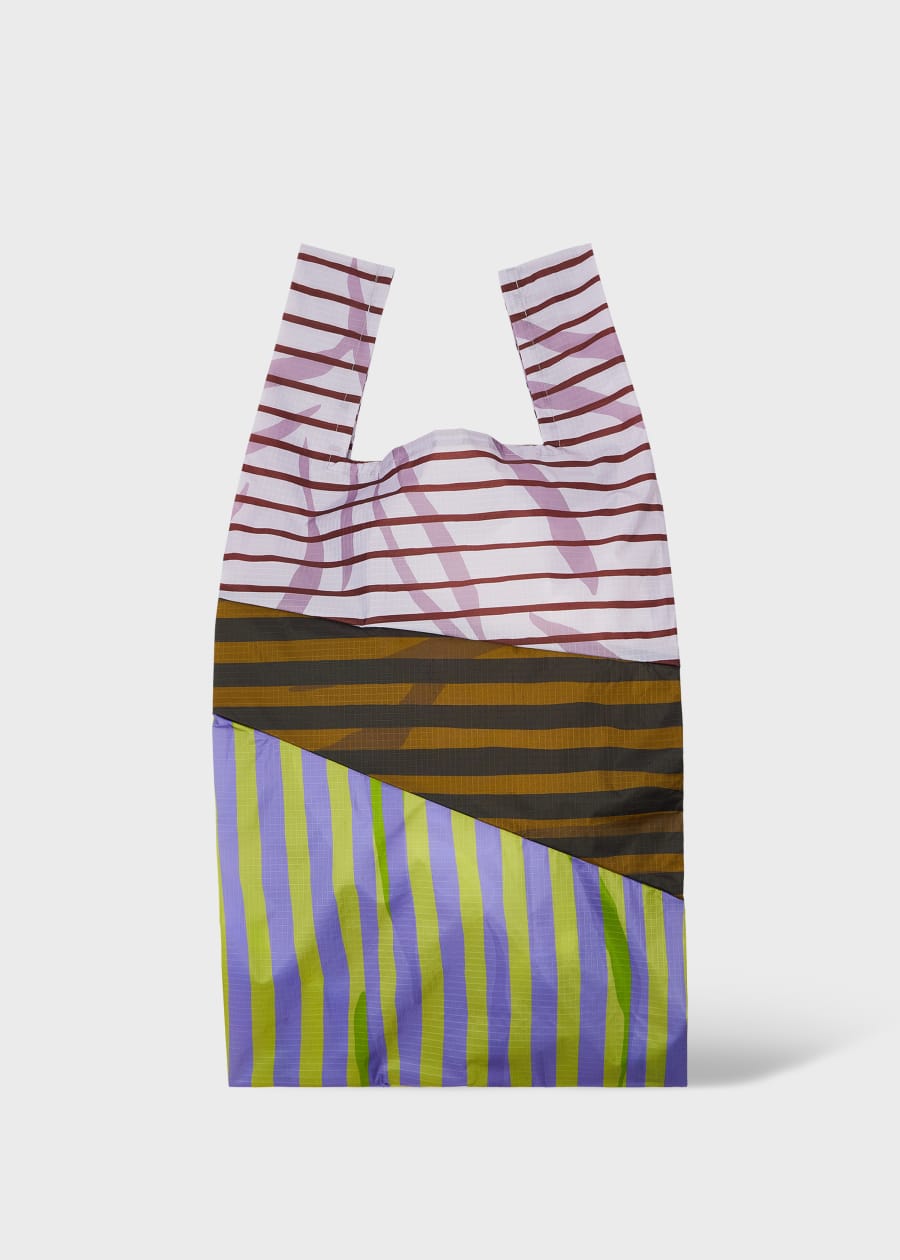 Susan Bijl x Paul Smith - Blue Mixed-Stripe 'The New Shopping Bag