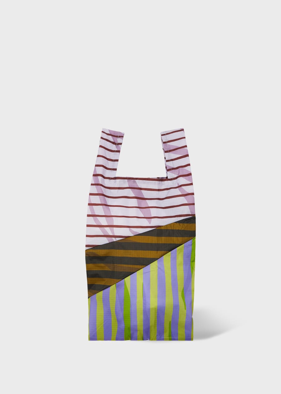 Susan Bijl x Paul Smith - Beige Mixed-Stripe 'The New Shopping Bag