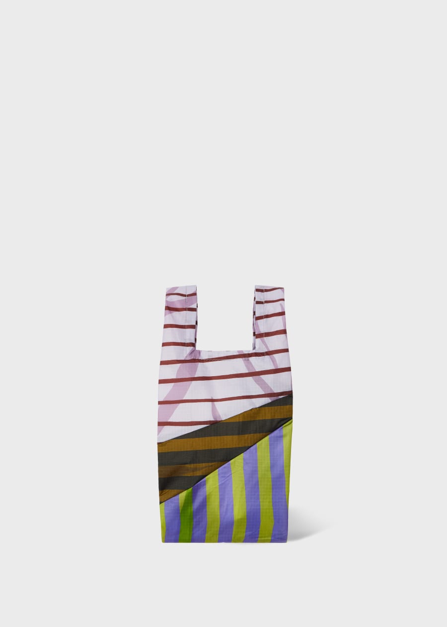 Susan Bijl x Paul Smith - Teal Mixed-Stripe The New Shopping Bag