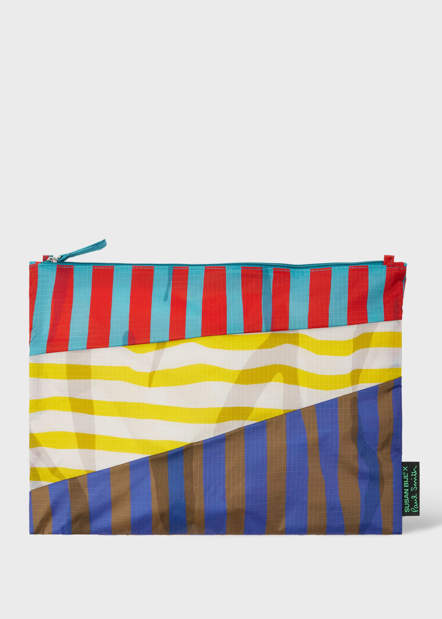Susan Bijl x Paul Smith - Red Mixed Stripe ' The New Pouch' Small