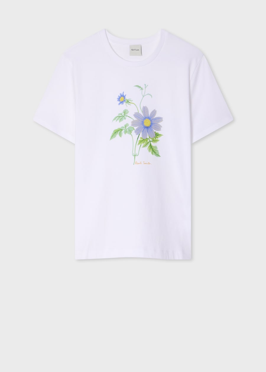 Women's Navy Blue 'Signature Stripe' Crew Neck T-Shirt Paul Smith