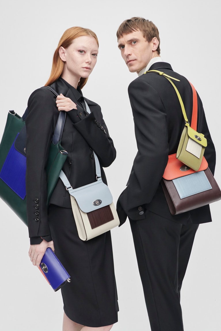 Mulberry x Paul Smith Small Antony Silky Calf (Cloud Blue) main image 0
