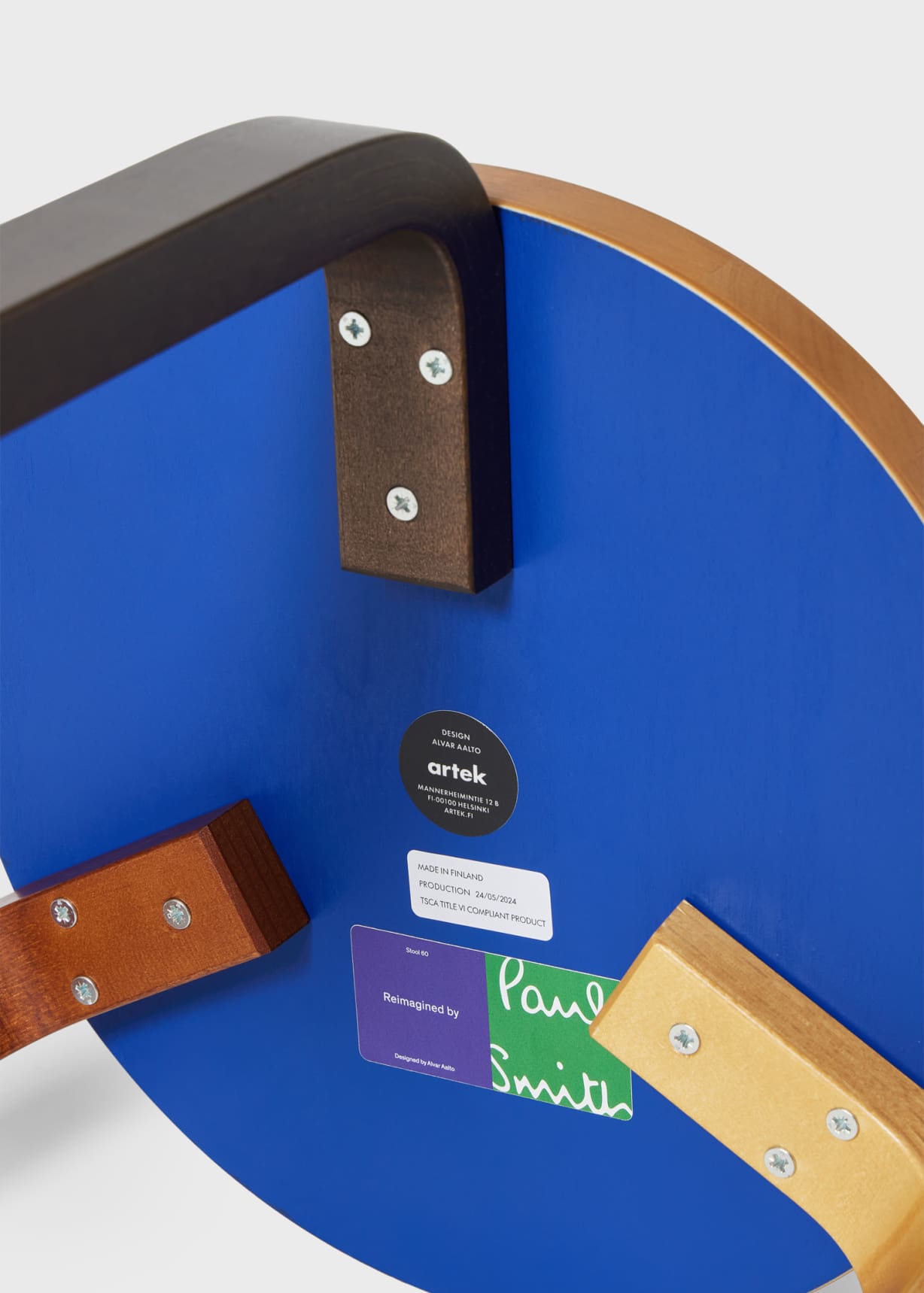 Artek Reimagined by Paul Smith - Four Colour-Stained Stool 60