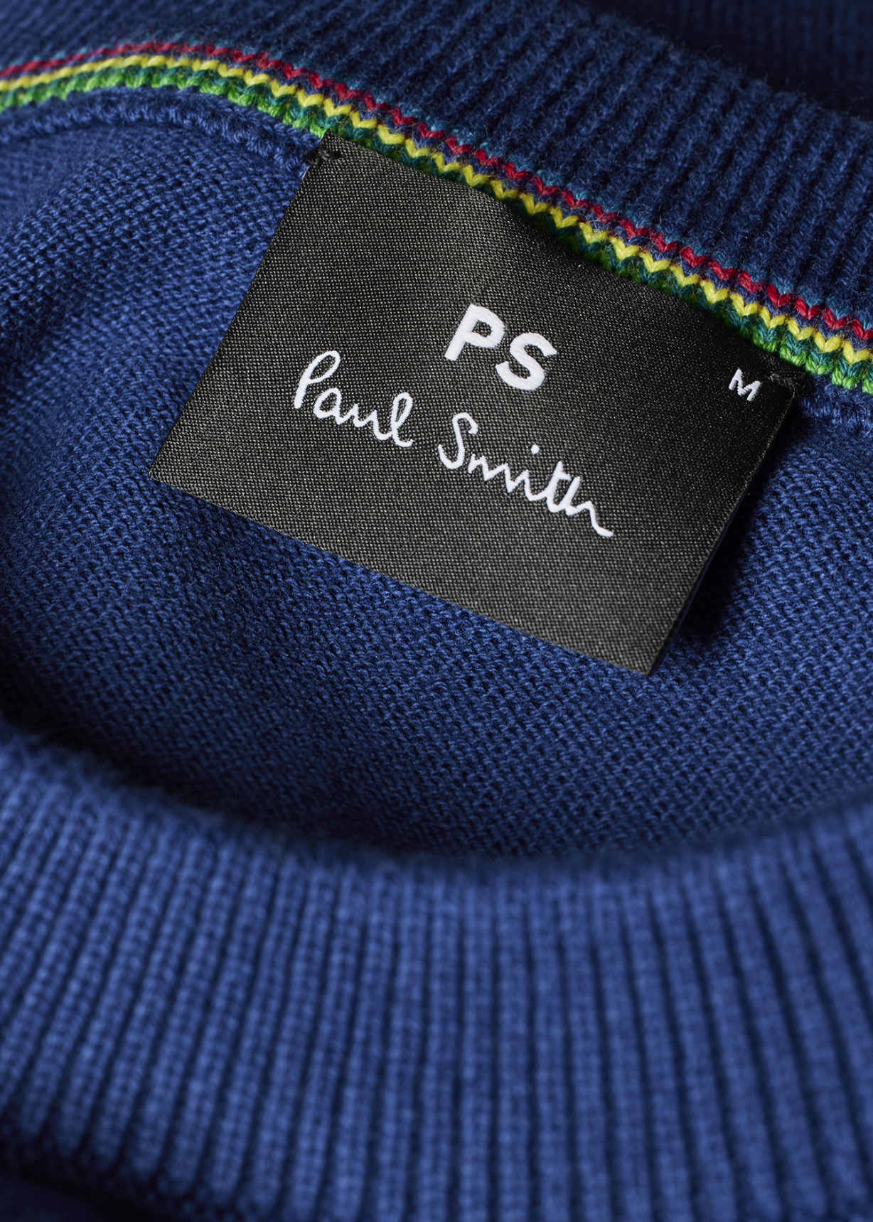 Men's Royal Blue Organic Cotton Zebra Logo Sweater