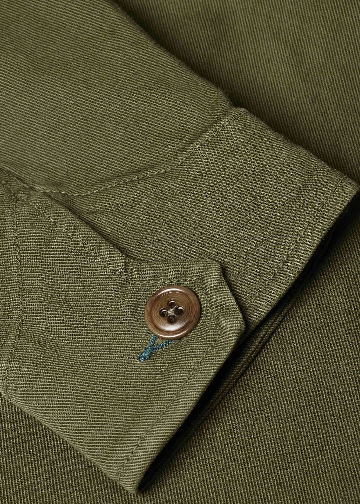 Men's Green Garment-Dyed Organic Cotton Work Jacket