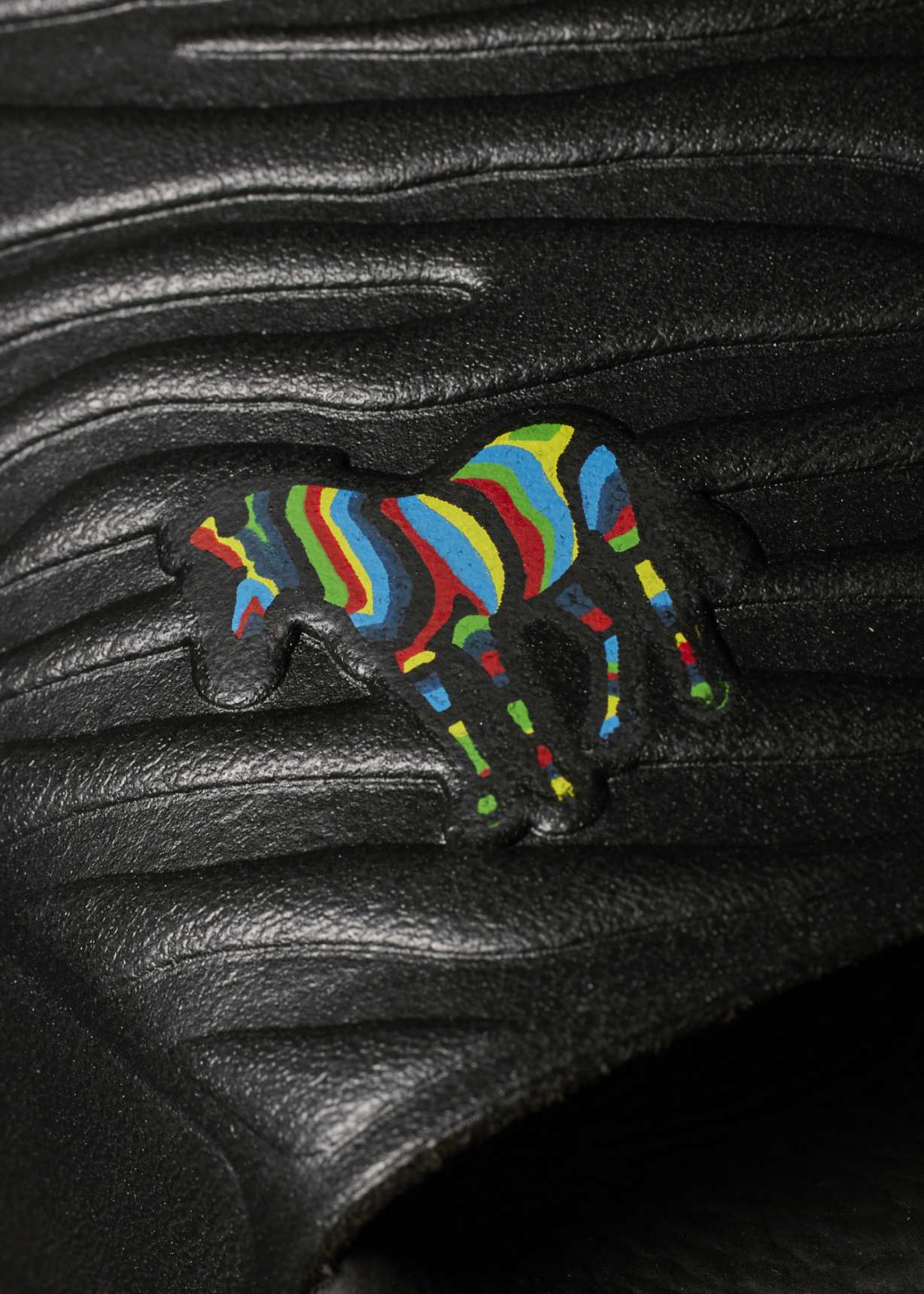 Men's Black Zebra 'Zed' Slides