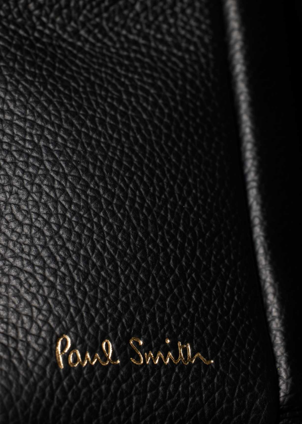 Men's Black Leather 'Signature Stripe' Trim Messenger Bag