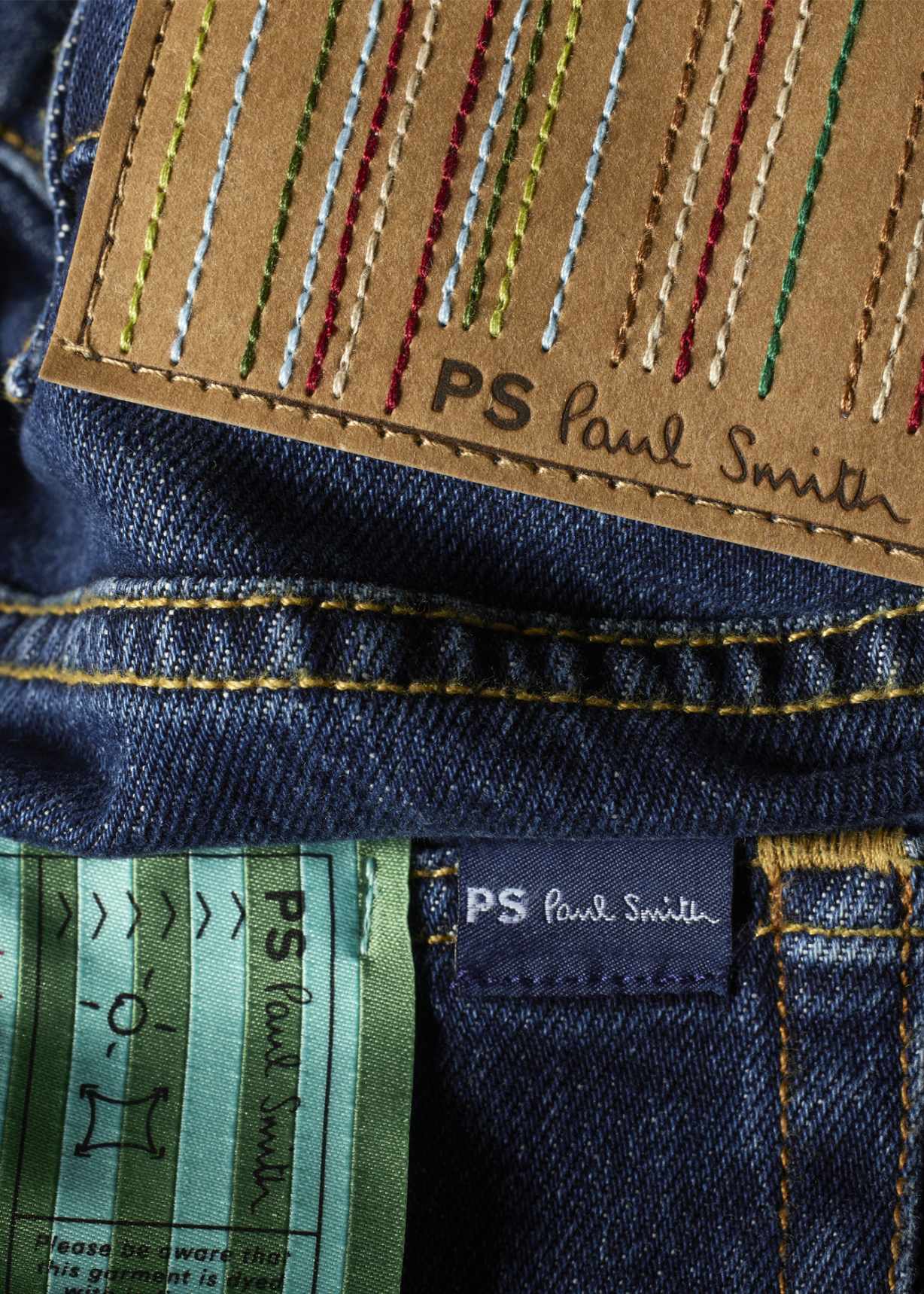 Tapered-Fit Dark-Wash Organic Vintage Stretch Jeans