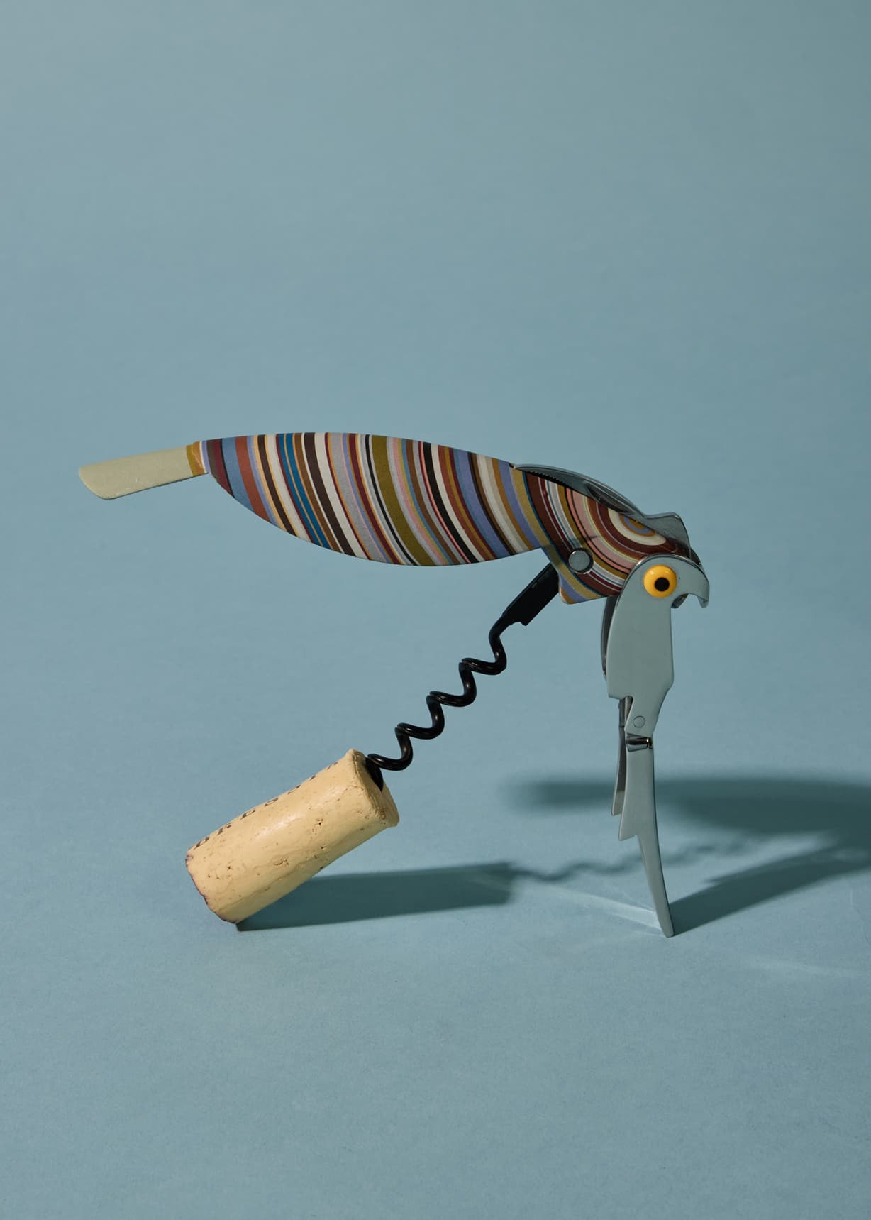 Alessi x Paul Smith - 'Signature Stripe' Parrot Sommelier Corkscrew
