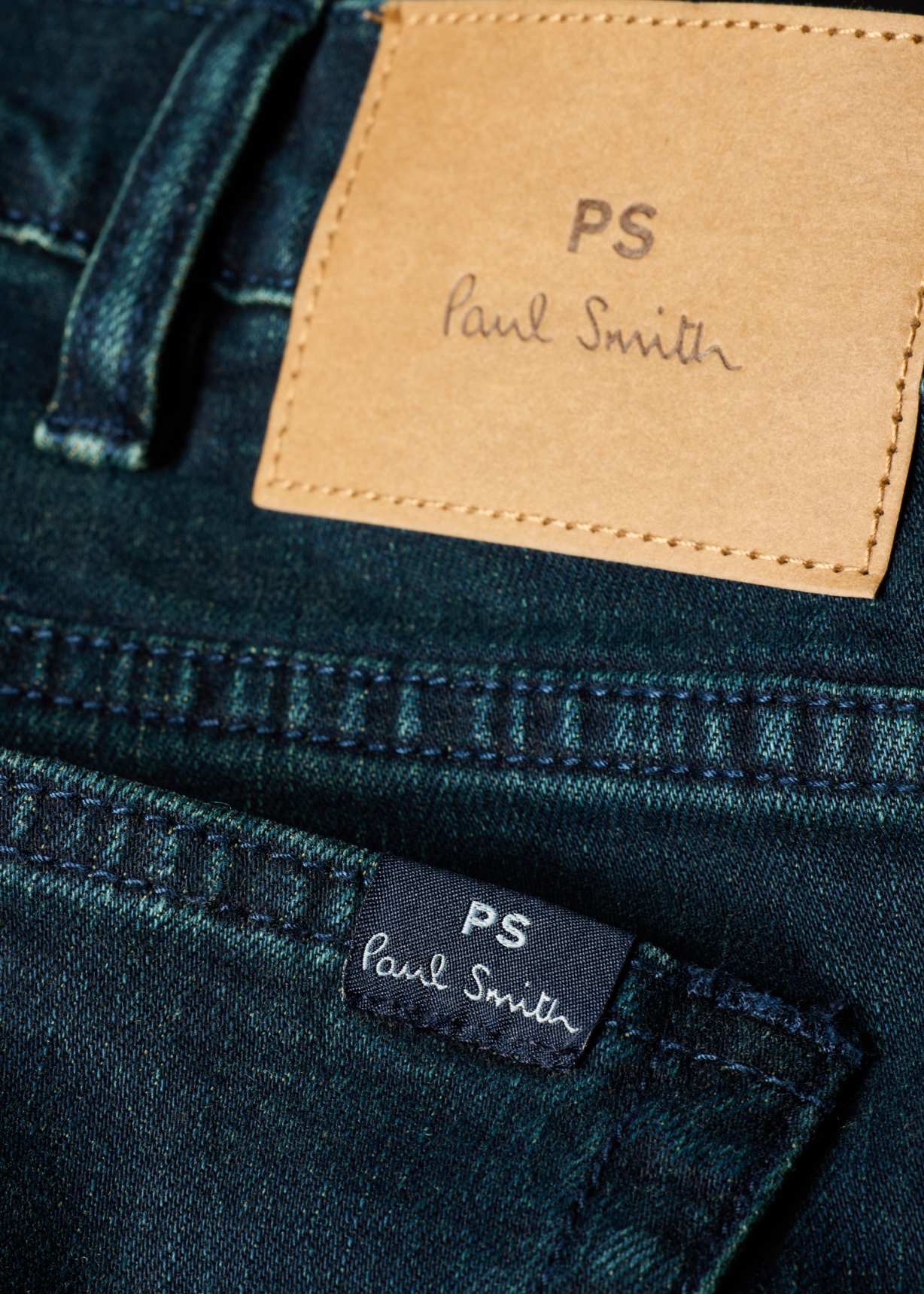 Men's Slim-Standard Navy-Wash 'Crosshatch Stretch' Jeans