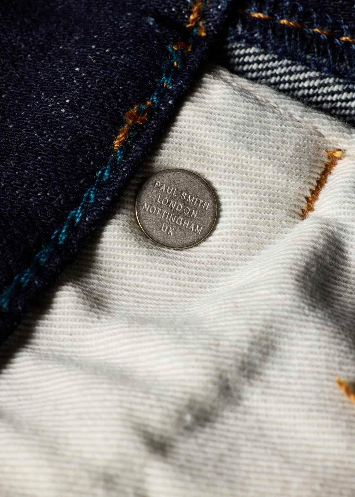 Standard-Fit Indigo-Rinse 'Crosshatch Stretch' Jeans