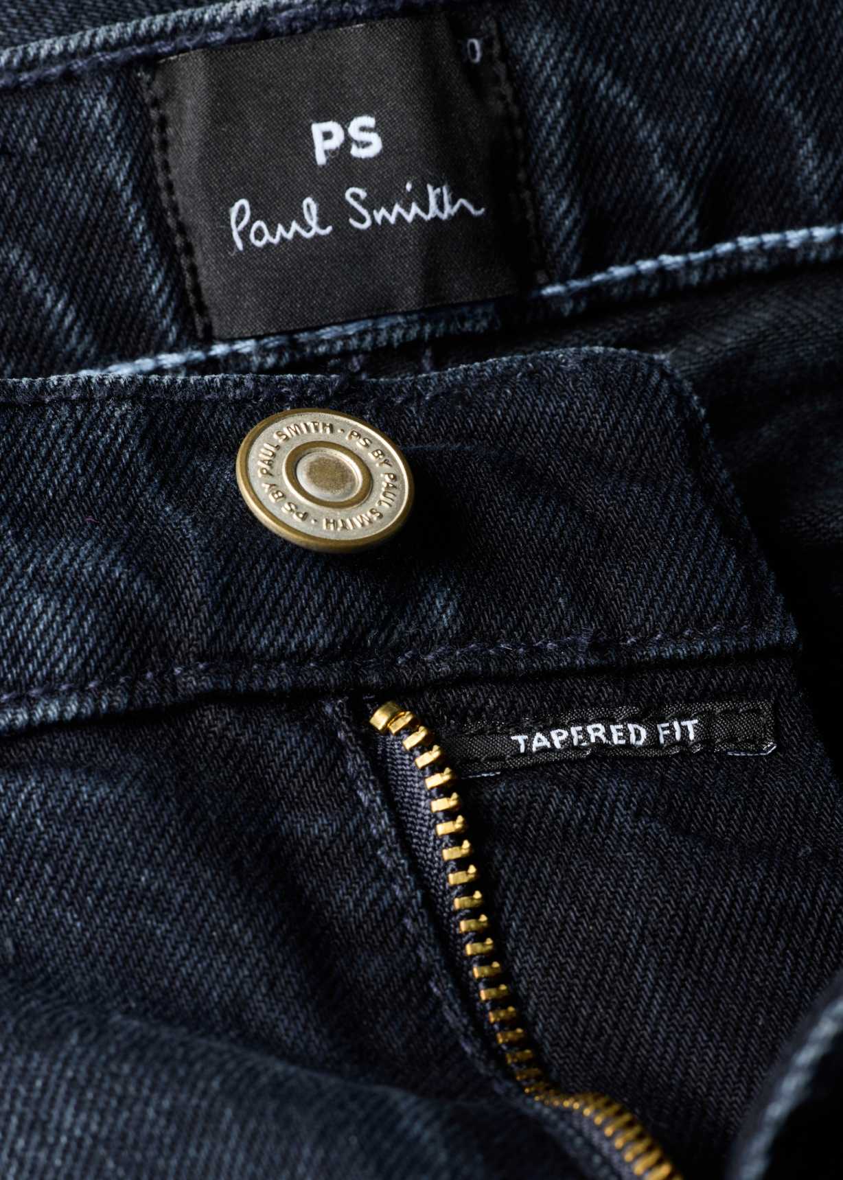 Men's Tapered-Fit Dark-Wash 'Blue Black Stretch' Jeans