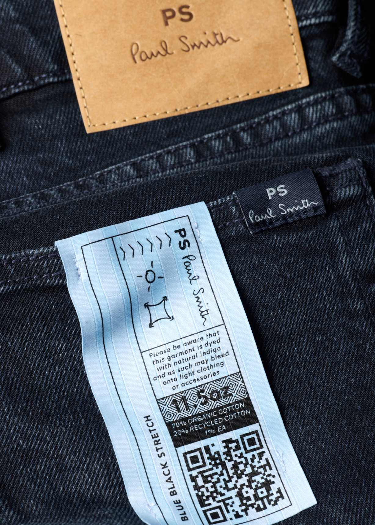 PS PAUL SMITH デニム Men's Tapered-Fit Dark-Wash 'Blue Black Stretch' Jeans