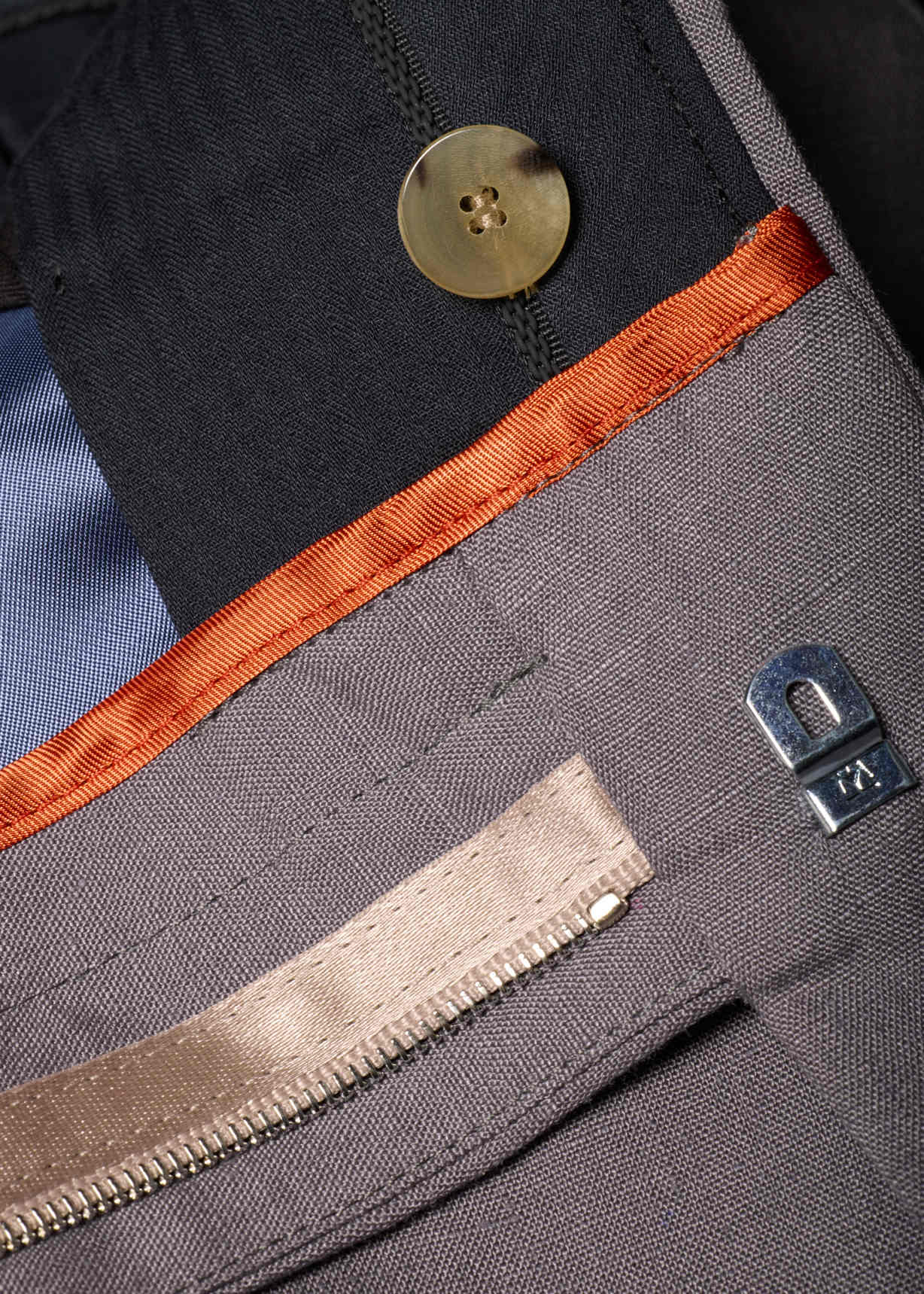 Men's Mauve Linen Trousers