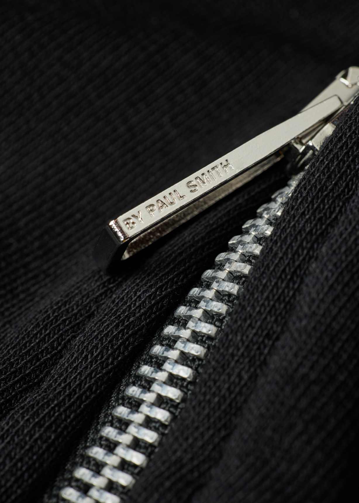 Men's Black Cotton Zip-Front Zebra Logo Hoodie