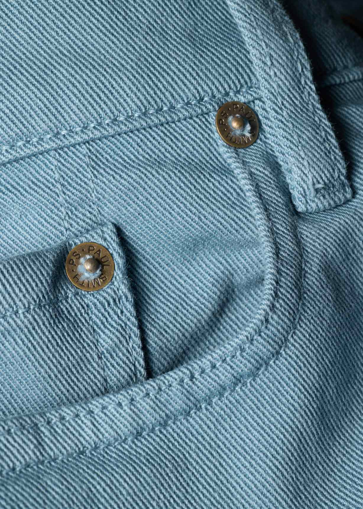 Men's Slim Tapered-Fit Light Blue Garment-Dyed Jeans