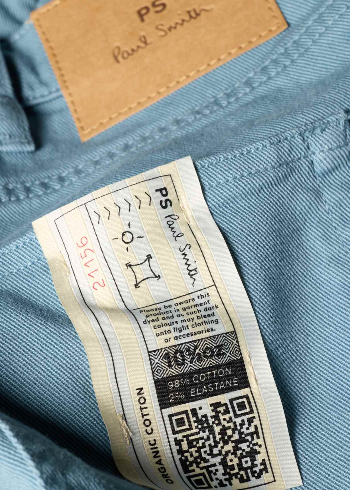 Men's Slim Tapered-Fit Light Blue Garment-Dyed Jeans