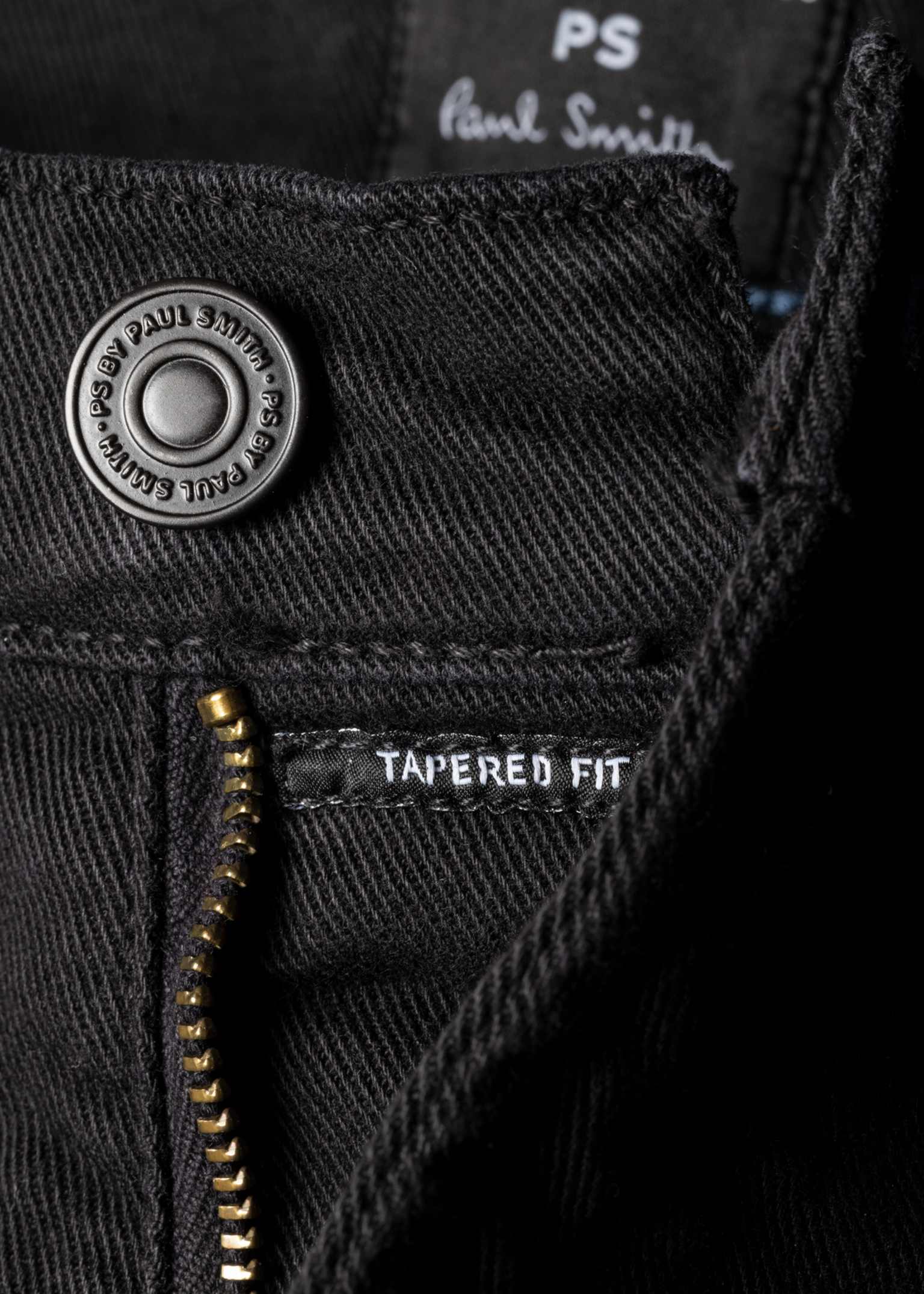 Men's Tapered-Fit Black Garment-Dye Jeans