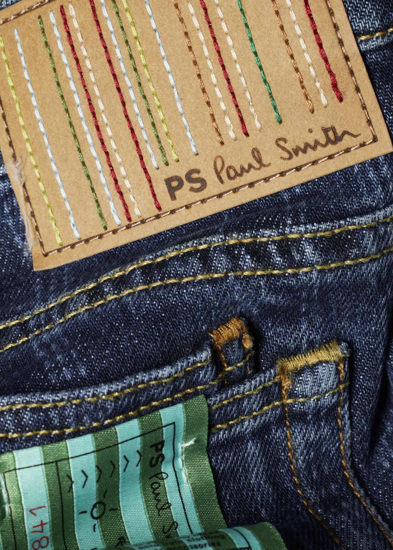 Men's Relaxed Tapered-Fit Laser Stripe Jeans