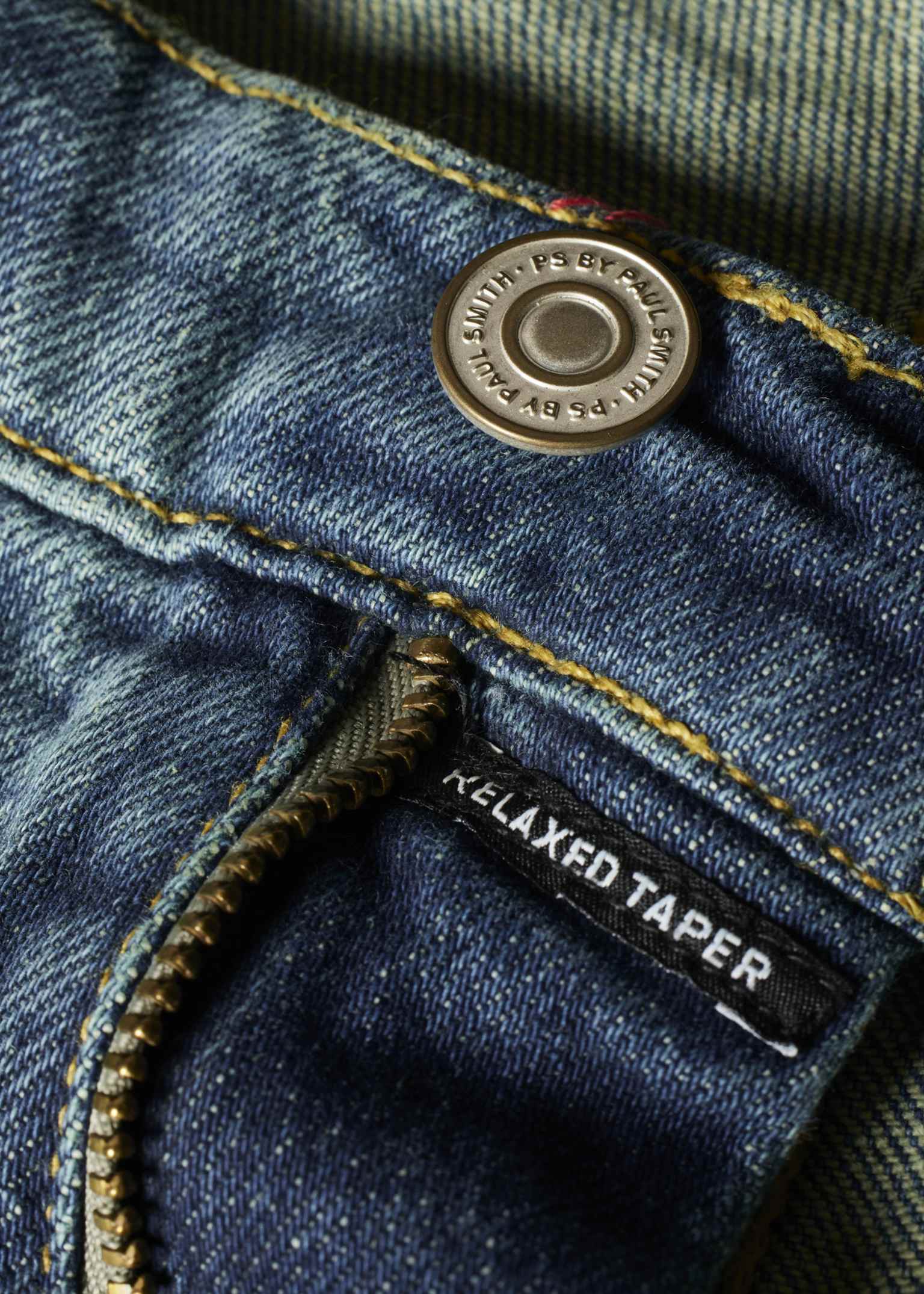 Relaxed Tapered-Fit Antique-Wash Organic Vintage Stretch Jeans