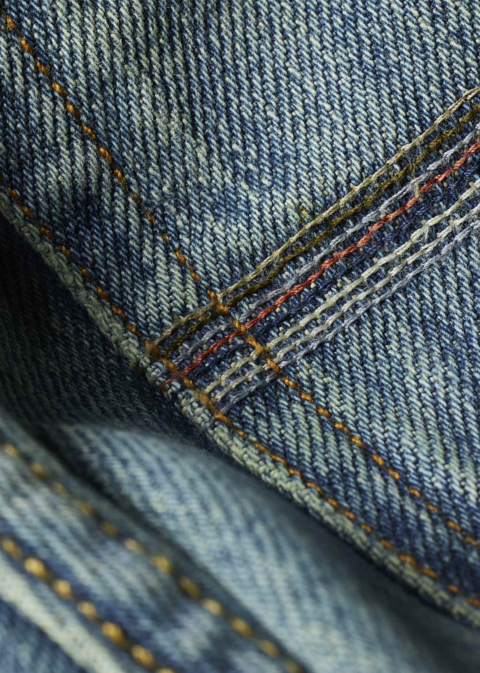 Relaxed Tapered-Fit Antique-Wash Organic Vintage Stretch Jeans