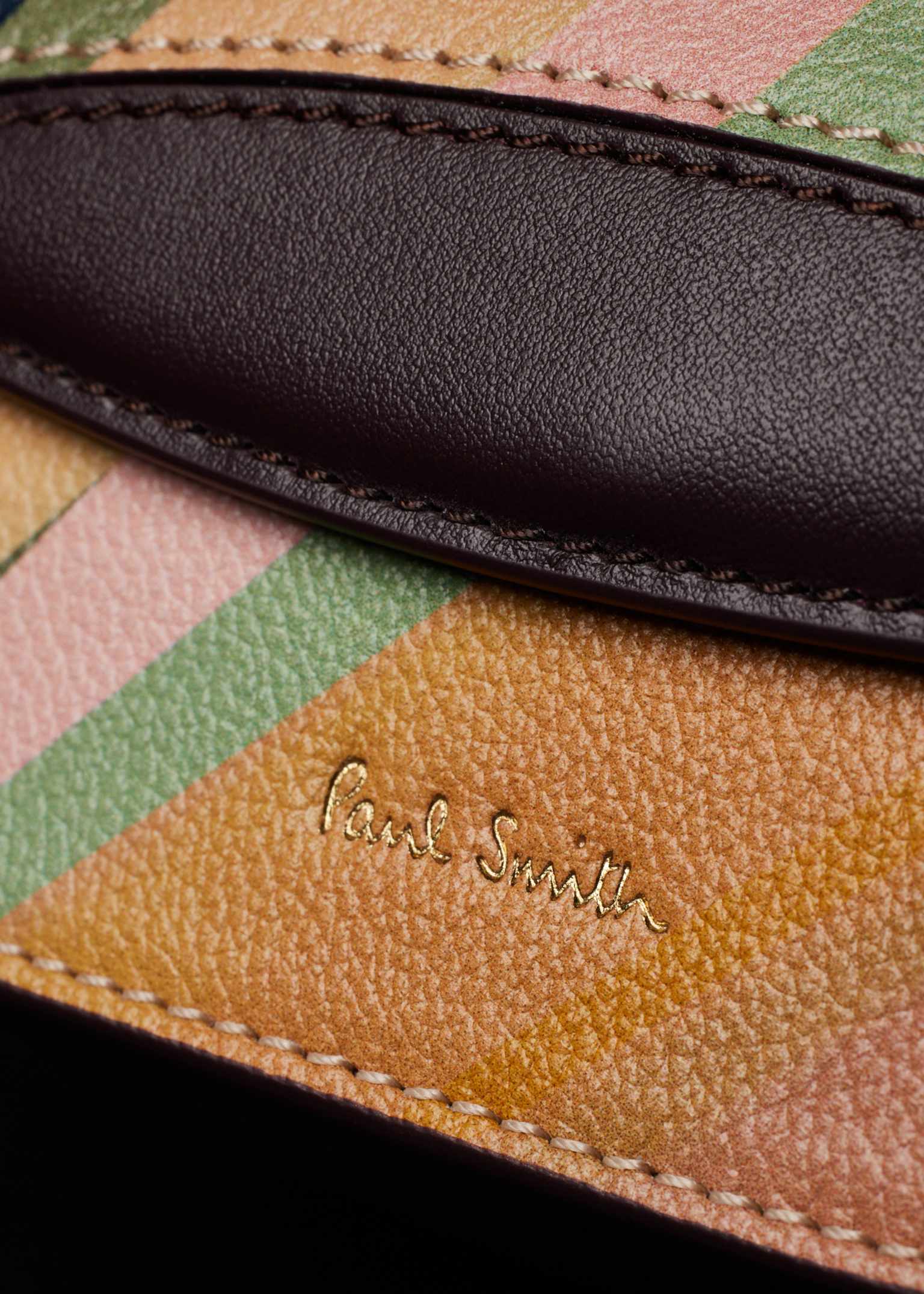 Women's 'Dusky Swirl' Leather Saddle Bag