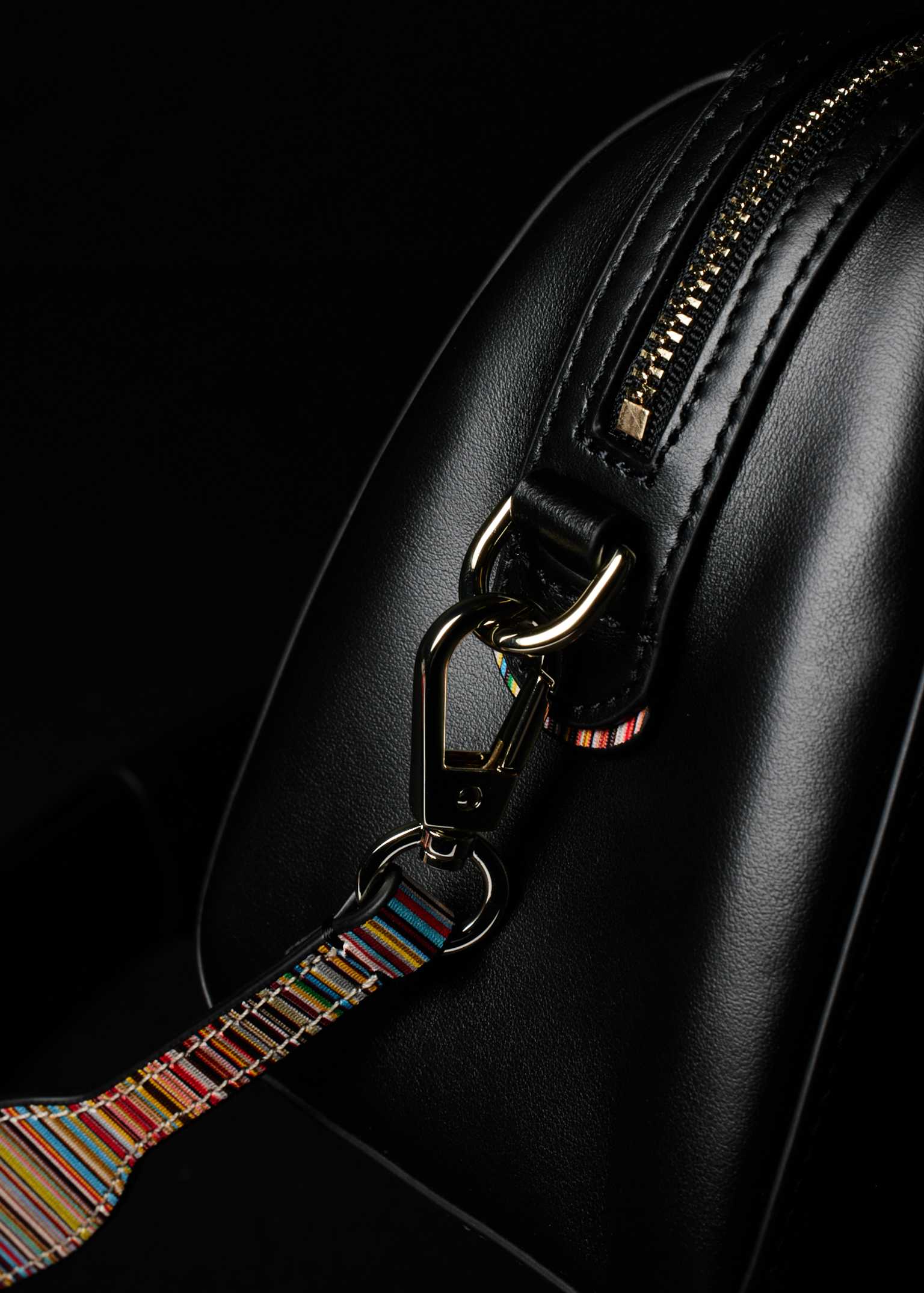 Paul Smith women ビジネス レザーバッグ Women's Small Leather Black 'Boston' Bag