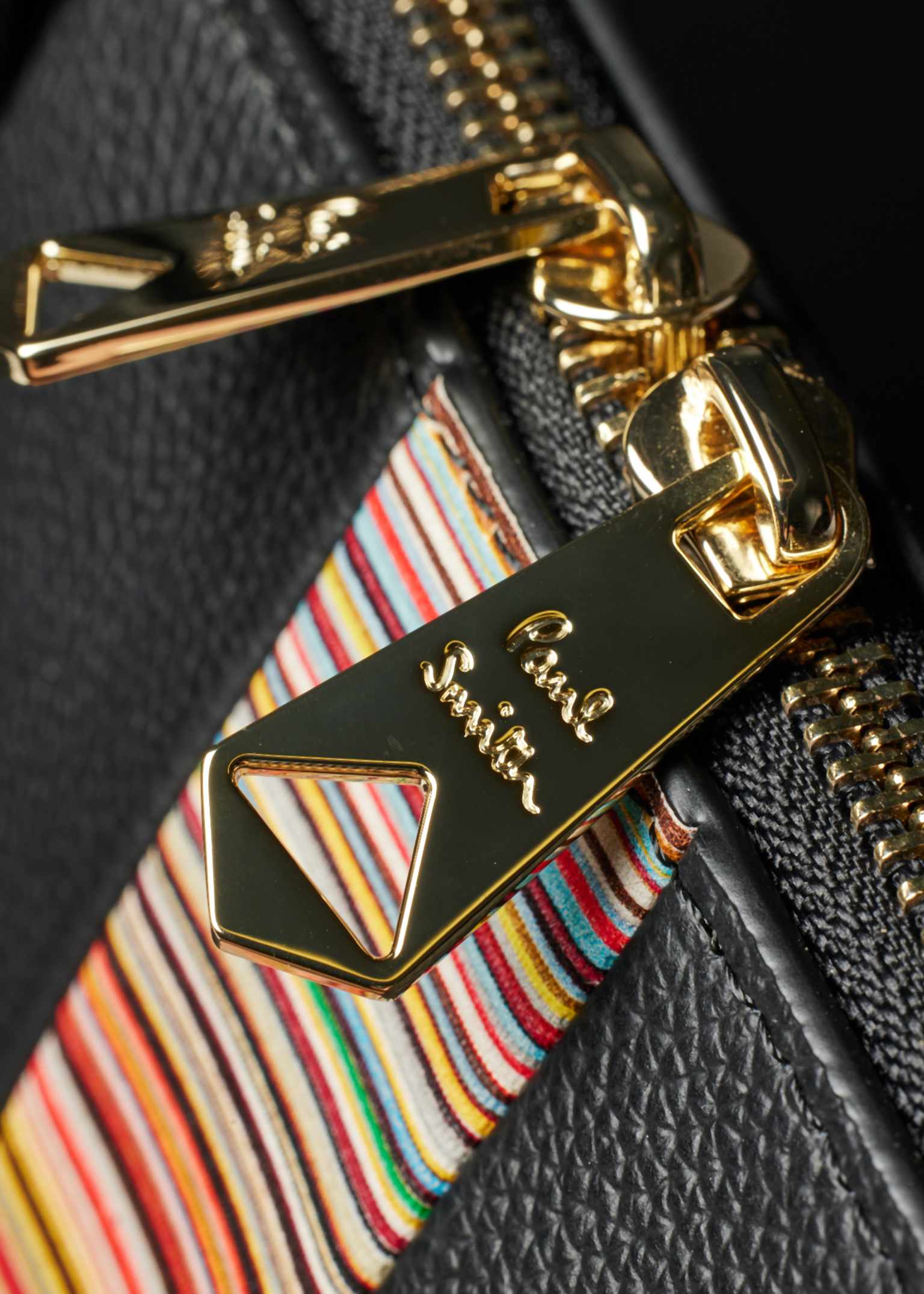 Men's Black 'Signature Stripe' Slim Folio