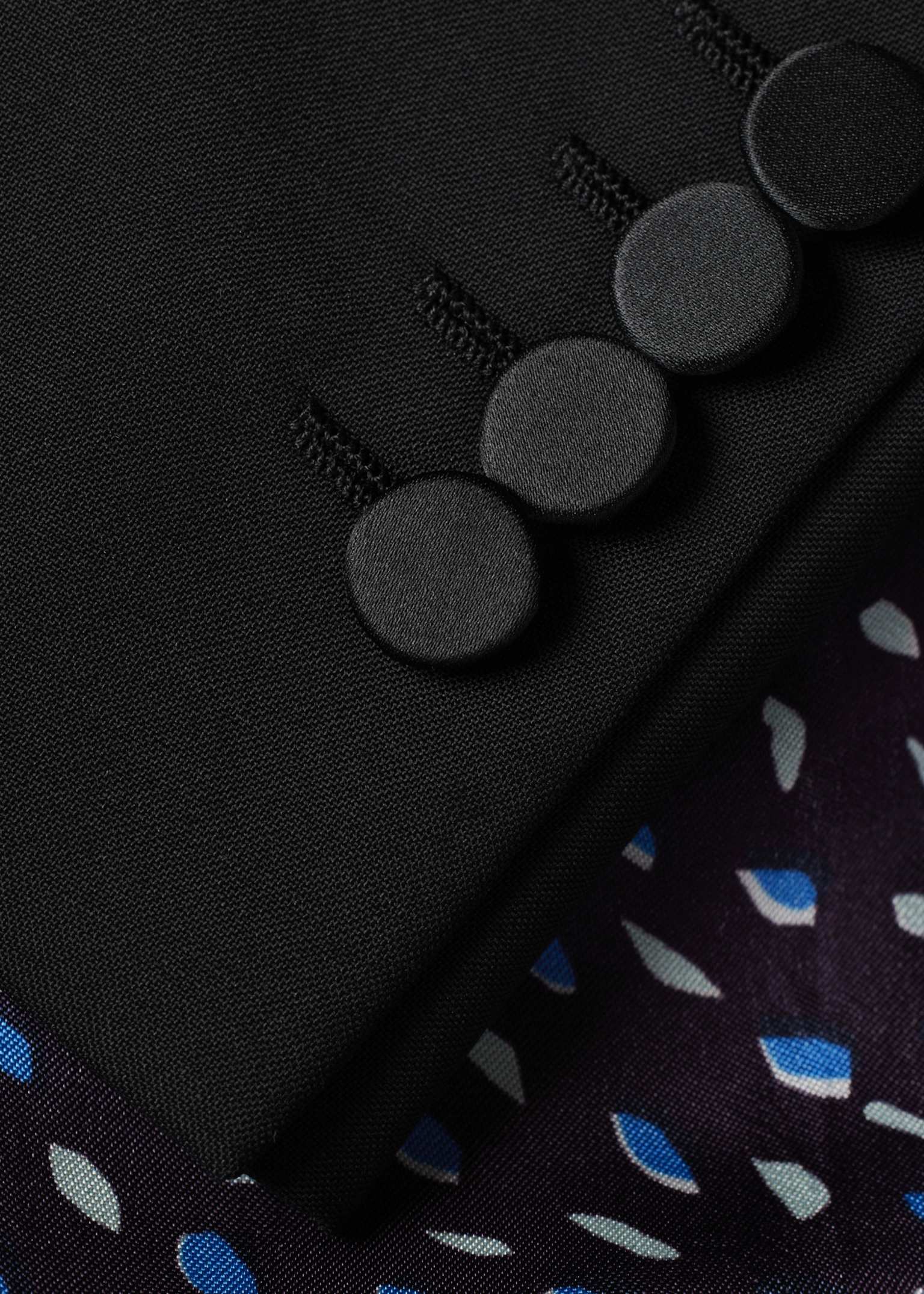 Men's Dark Navy Blue Suit For Men 1 Button Mohair And Wool Vested Morning Suit