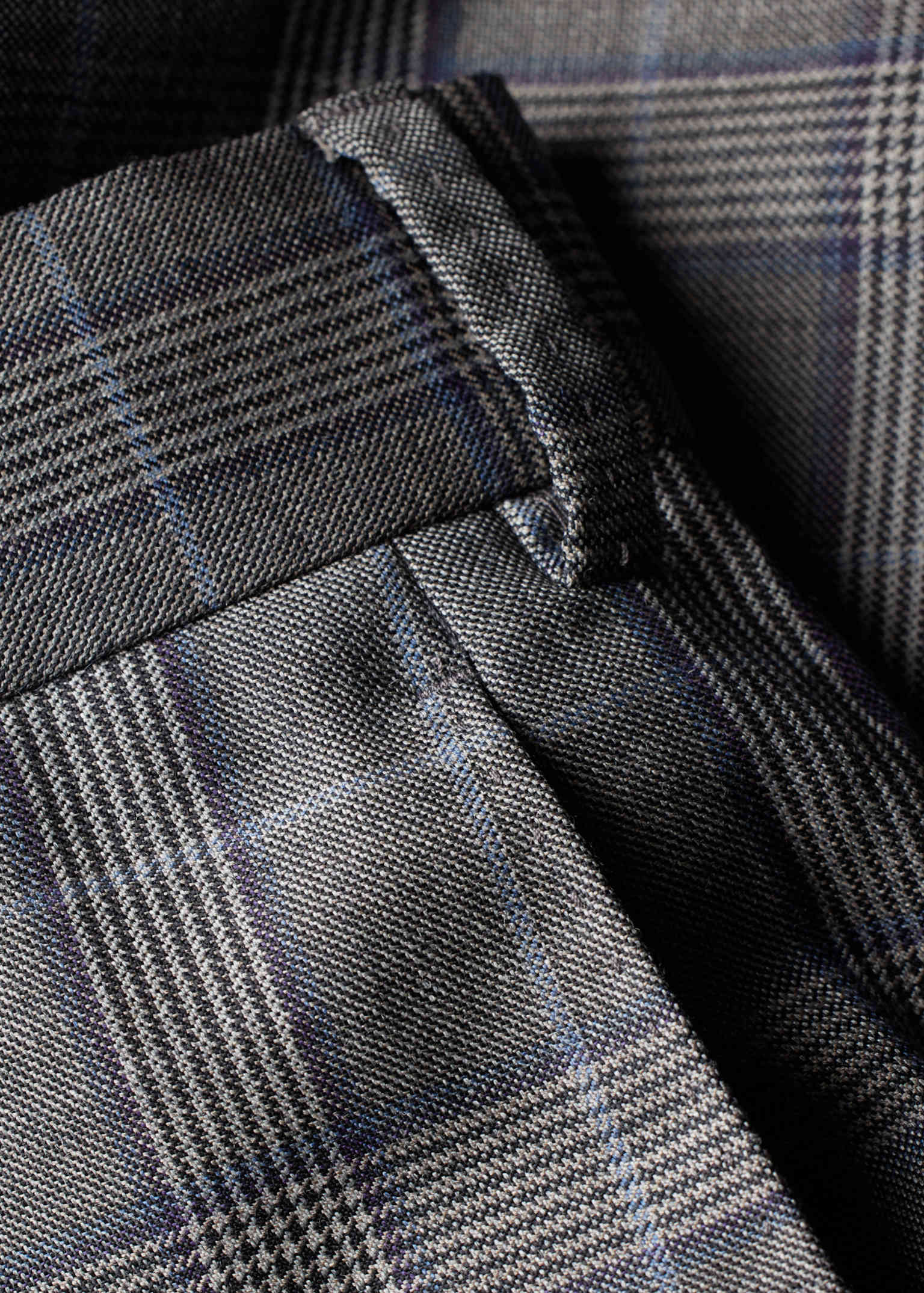 WSS Slim Fit Checked Grey Men Suit  - New Bedford