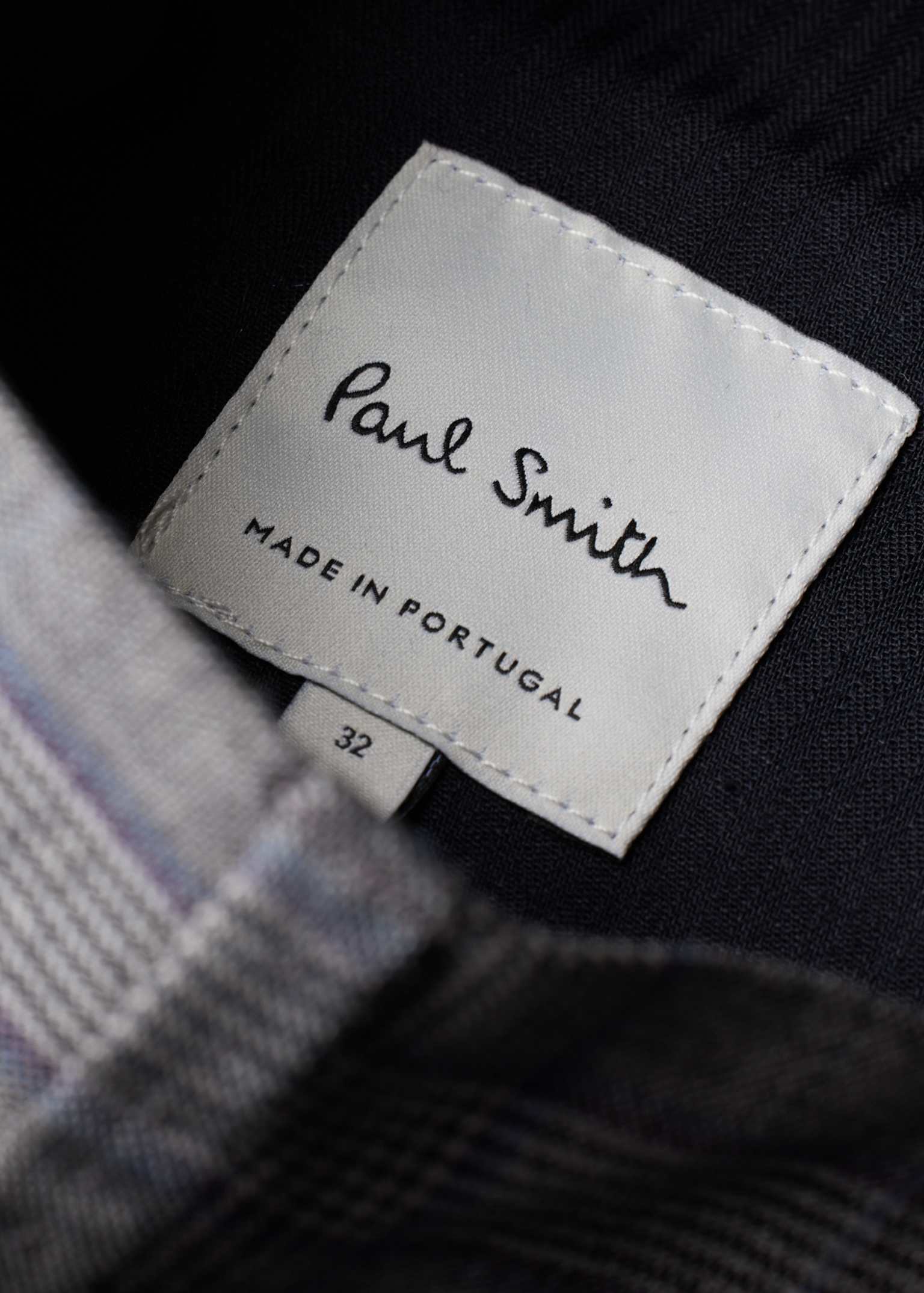 Men's Straight-Fit Grey Wool Check Trousers