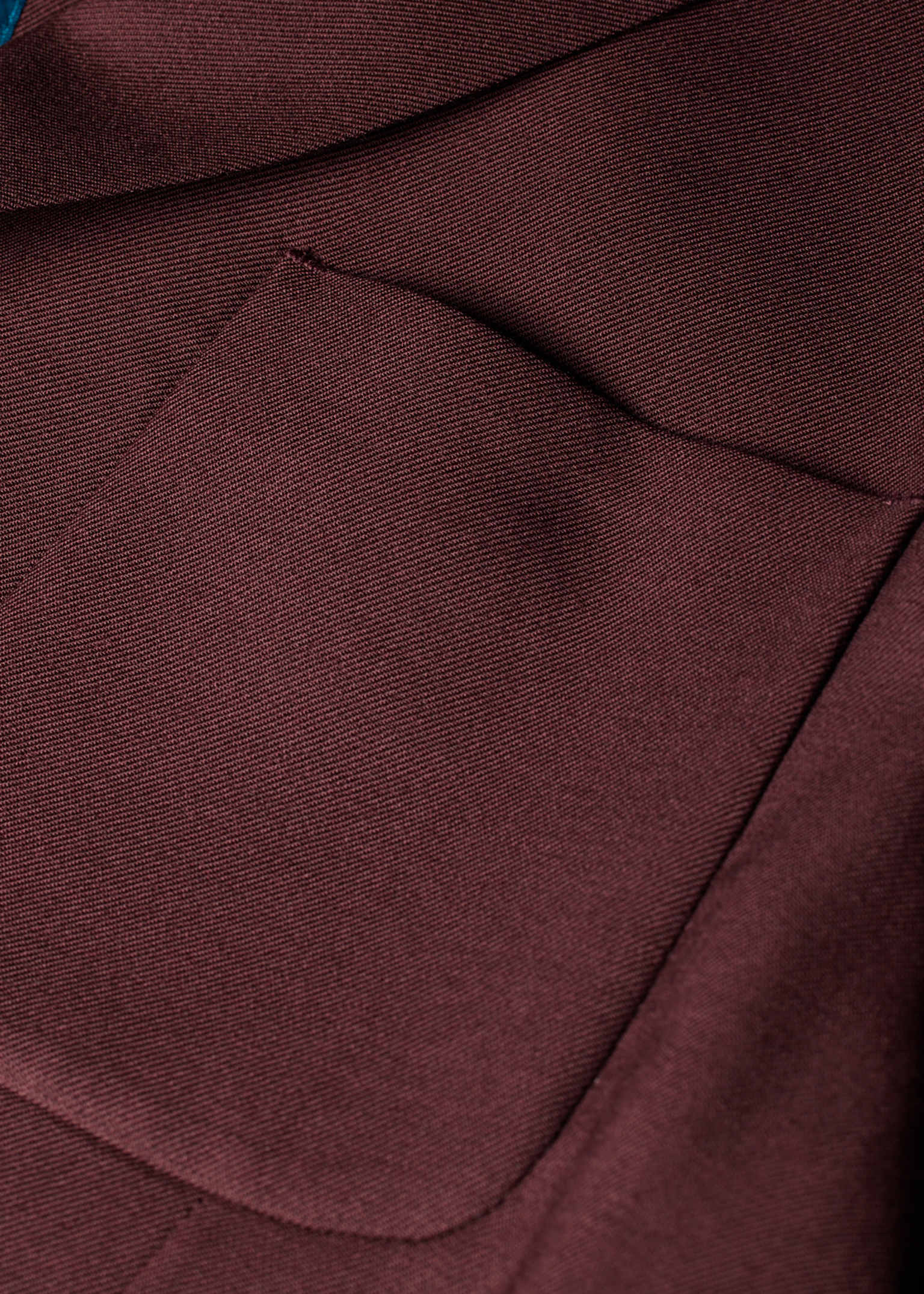 0401~Unlined Wool Blazer with Contrasting Trims